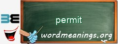 WordMeaning blackboard for permit